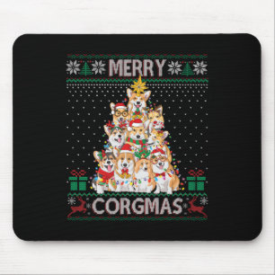 Merry Corgmas Ugly Sweater Funny Corgi Christmas T Mouse Pad