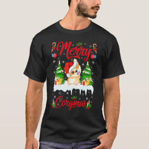 Merry Corgmas Xmas Santa Hat Corgi Christmas T-Shirt