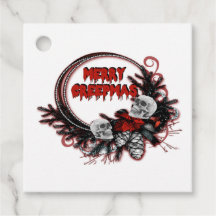 Merry Creepmas Christmas Favour Gift Tags Horror 