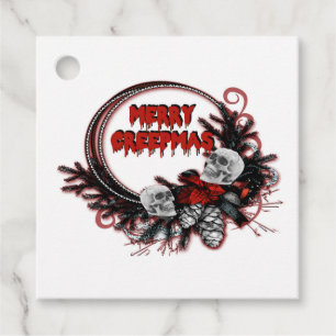 Merry Creepmas Christmas Favour Gift Tags Horror