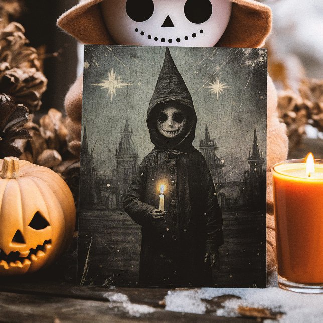 Merry Creepmas Spooky Boy Gothic Vintage Card (Creator Uploaded)
