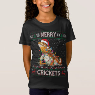 Merry Crickets Bearded Dragon Ugly Sweater Christm