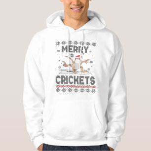 Merry Crickets Funny Christmas Xmas Bearded Dragon Hoodie