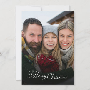 Merry Cristmas Family Photo Overlay  Holiday Card