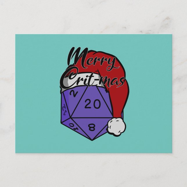 Merry Crit-mas Postcard (Front)