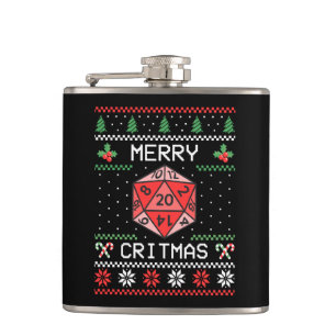 Merry Critmas II - Ugly Christmas Hip Flask