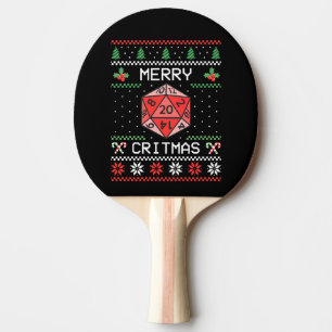 Merry Critmas II - Ugly Christmas Ping Pong Paddle