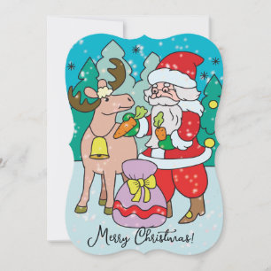 Merry Crostmas, Santa claus Card