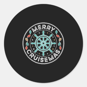 Merry Cruise-mas Matching Family Christmas Cruise  Classic Round Sticker