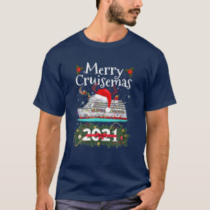 Merry Cruisemas 2021 Funny Christmas Santa Boat Sa T-Shirt