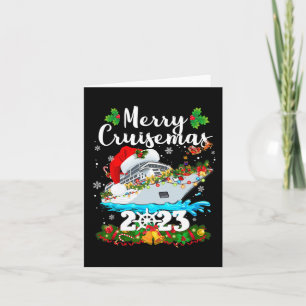 Merry Cruisemas 2023 Christmas Santa Reindeer Crui Card