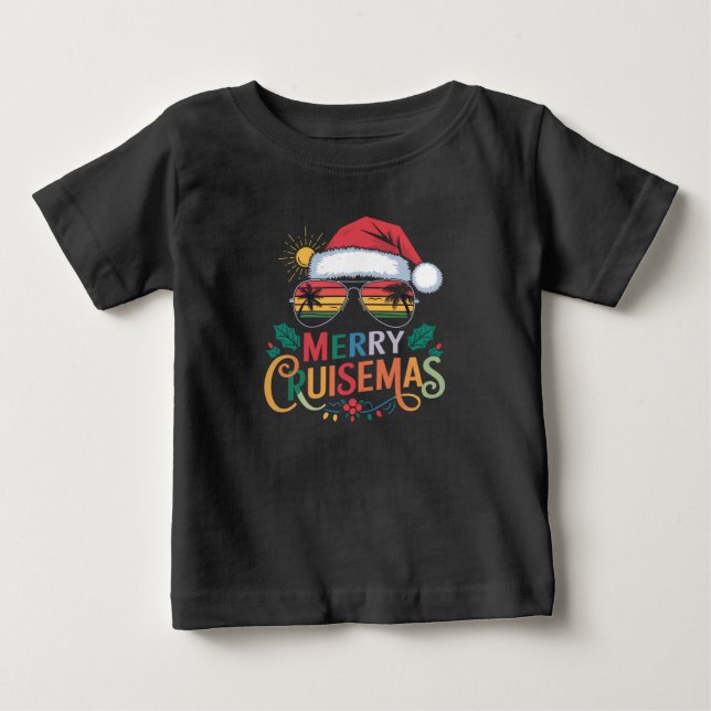Merry Cruisemas 2024 Christmas Santa Reindeer  Baby T-Shirt (Front)