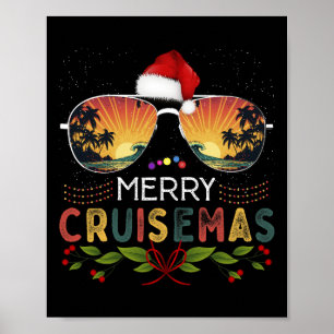 Merry Cruisemas 2024 Christmas Santa Reindeer Crui Poster