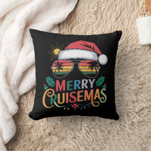 Merry Cruisemas 2024 Christmas Santa Reindeer  Cushion