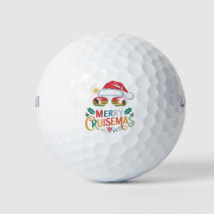 Merry Cruisemas 2024 Christmas Santa Reindeer  Golf Balls