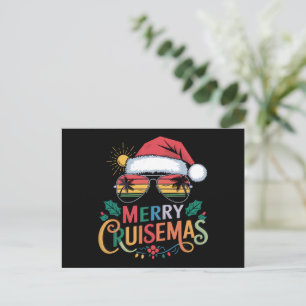 Merry Cruisemas 2024 Christmas Santa Reindeer Holiday Postcard