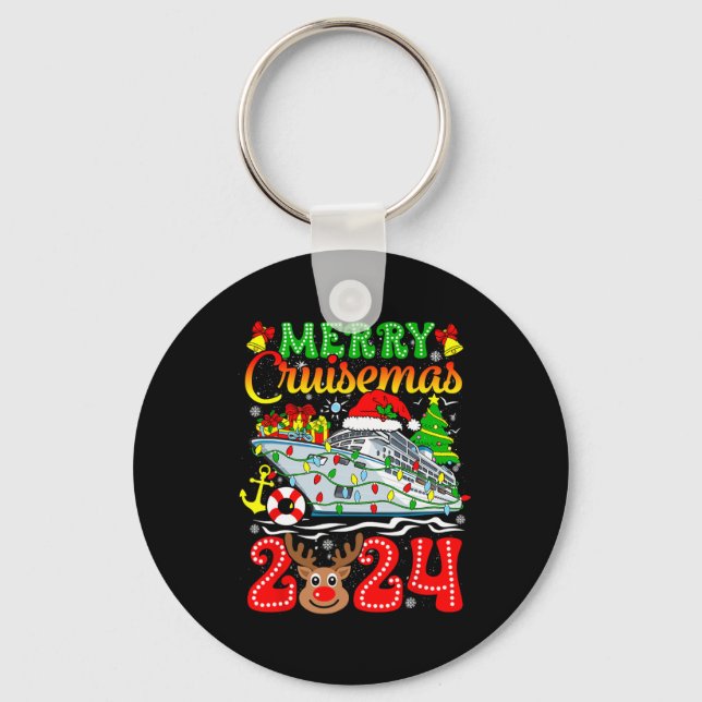 Merry Cruisemas 2024 Cruise Christmas Rudolph Xmas Key Ring (Front)