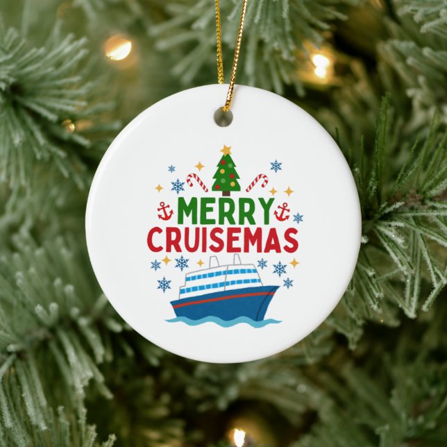 Merry Cruisemas Christmas Ceramic Tree Decoration (Tree)