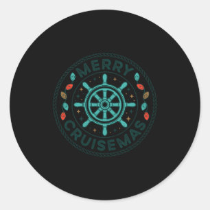 Merry Cruisemas Christmas Cruise Matching Family X Classic Round Sticker