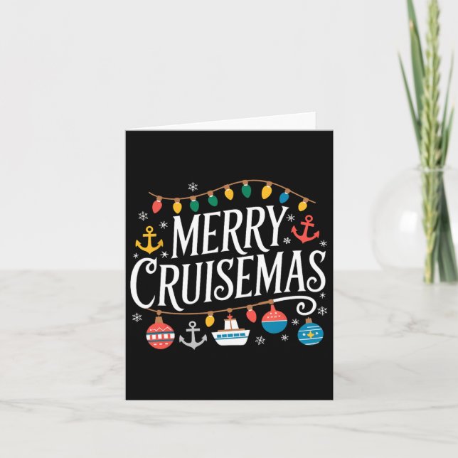 Merry Cruisemas Christmas Cruise S Family Cruisin  Card (Front)