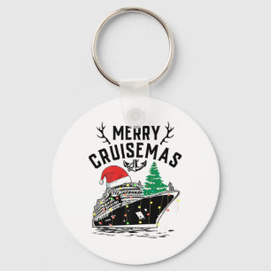 Merry Cruisemas Christmas Family Cruise Ship Fun  Key Ring