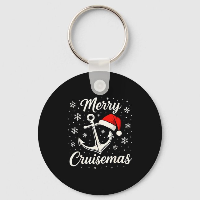Merry Cruisemas Christmas Family Cruisin Funny Cru Key Ring (Front)