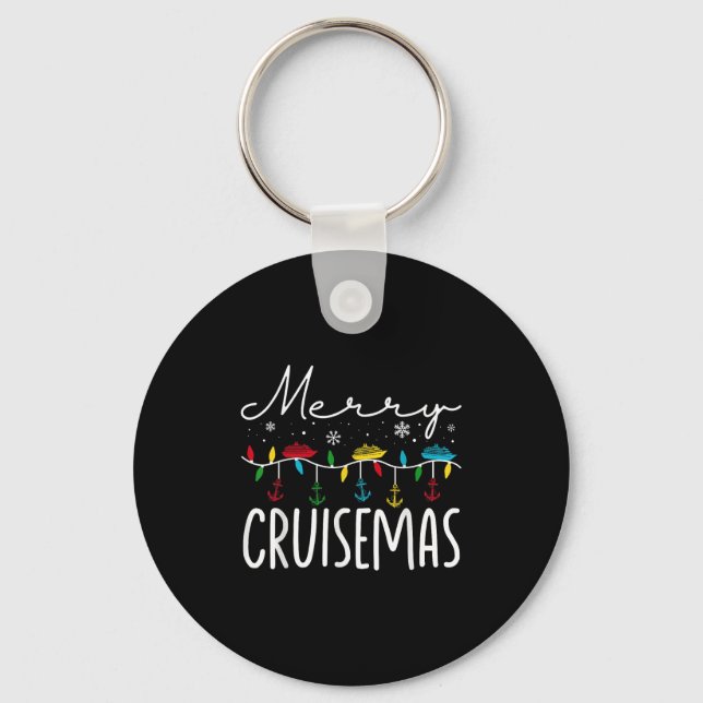 Merry Cruisemas Christmas Family Cruisin Funny Cru Key Ring (Front)
