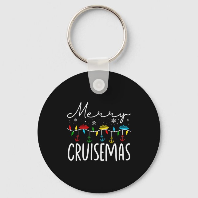 Merry Cruisemas Christmas Family Cruisin Funny Cru Key Ring (Front)
