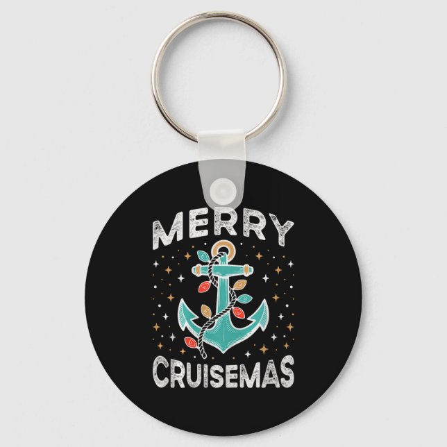 Merry Cruisemas Cruise Christmas Light Matching Fa Key Ring (Front)