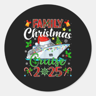 Merry Cruisemas Cruise Matching Family Christmas C Classic Round Sticker
