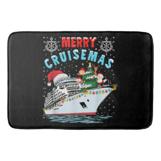 Merry Cruisemas Cruise Ship Family Christmas Bath Mat