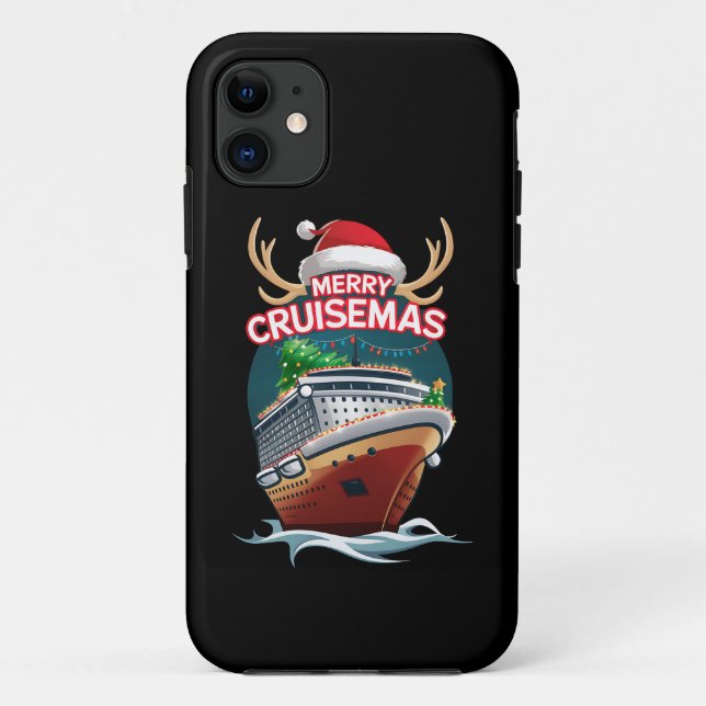 Merry Cruisemas Cruise Ship Family Christmas Funny Case-Mate iPhone Case (Back)