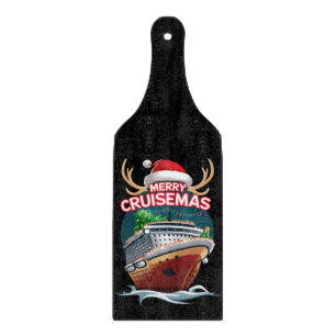 Merry Cruisemas Cruise Ship Family Christmas Funny Cutting Board