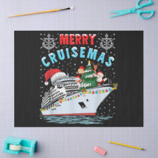 Merry Cruisemas Cruise Ship Family Christmas Tissue Paper