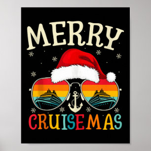 Merry Cruisemas Cruise Ship Vacation Cruising Chri Poster