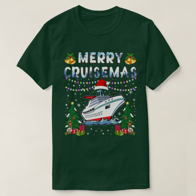 Merry Cruisemas Family Cruise Christmas 2021 Funny T-Shirt (Design Front)