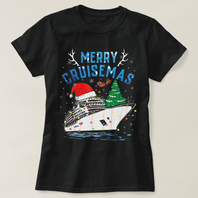 Merry Cruisemas Family Cruise Christmas 2022 Funny T-Shirt (Design Front)