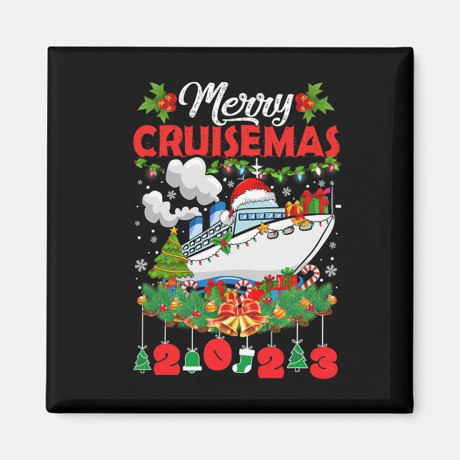 Merry Cruisemas Family Cruise Christmas 2023 Fun B Magnet (Front)