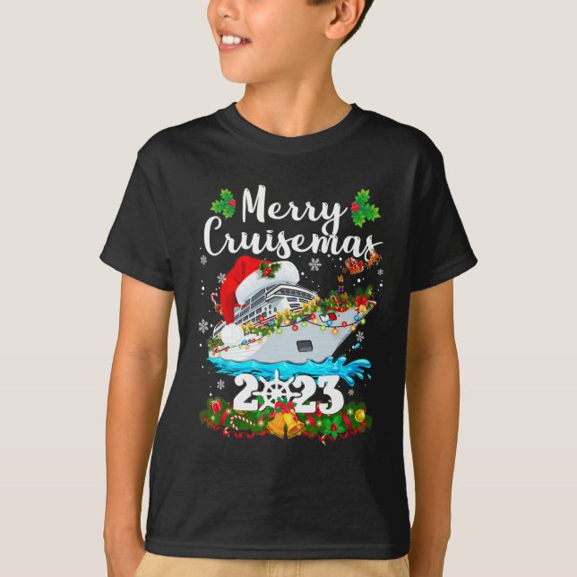 Merry Cruisemas Family Cruise Christmas 2023 Fun B T-Shirt (Front)