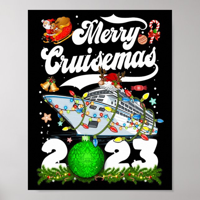 Merry Cruisemas Family Cruise Christmas 2023 Fun  Poster (Front)