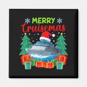 Merry Cruisemas Family Cruise Christmas Funny Boat Magnet