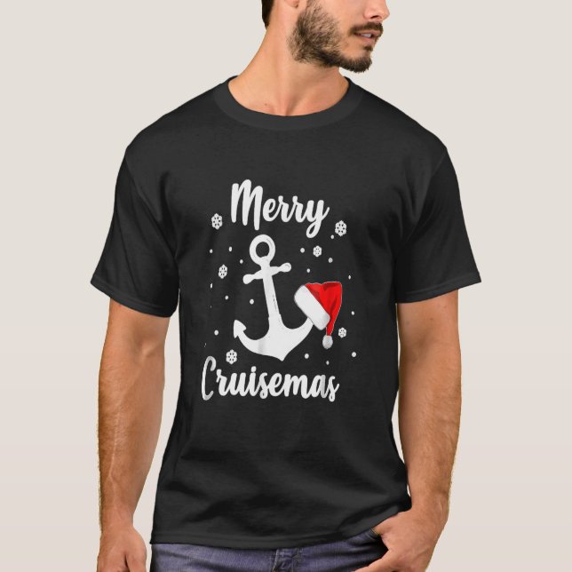 Merry Cruisemas Funny Christmas Cruise Holiday T-Shirt (Front)