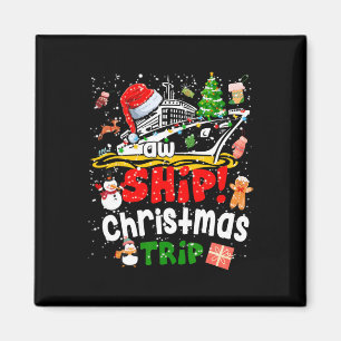 Merry Cruisemas Funny Cruise Ship Family Christmas Magnet