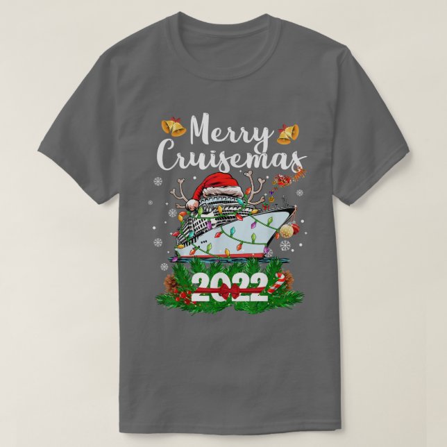 Merry Cruisemas Funny Cruise Ship Family Christmas T-Shirt (Design Front)