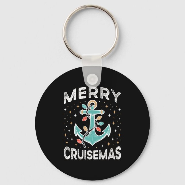 Merry Cruisemas Matching Family Cruise Christmas L Key Ring (Front)