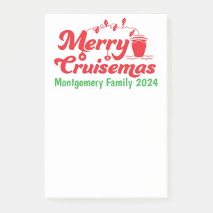 Merry Cruisemas Personalised Family Group Post-it Notes