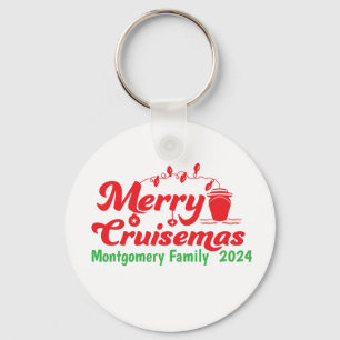 Merry Cruisemas Personalised Family  Key Ring