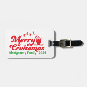 Merry Cruisemas Personalised Family Luggage Tag