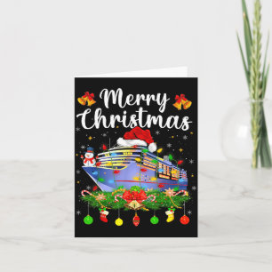 Merry Cruisemas Xmas Lighting Santa Cruise Ship Card