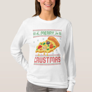 Merry Crustmas Funny Christmas Pizza Ugly Sweater